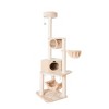 Armarkat 72" H Pet Real Wood Cat Tower, Tower EntertaInment Furniture With Lounge Basket, Perch, A7204 - 2 of 4
