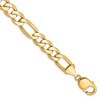 Black Bow Jewelry 10mm, 14k Yellow Gold, Flat Figaro Chain Bracelet - 3 of 4