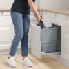VEVOR Pullout Trash Can for Kitchen Cabinets, 35 QT Garbage Waste Recycling Bin, Under Mount Waste Container, Gray - 2 of 4
