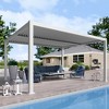 Kozyard Outdoor Aluminum Louvered Pergola – Rainproof Gazebo with Adjustable Roof, Perfect Sun Shade for Patio, Garden, or Backyard - 2 of 4