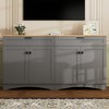 TiramisuBest Modern TV Stand with Black,White for TV & Entertainment Furniture - 3 of 4