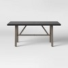 Faux Wood 6 Person Rectangle Patio Dining Table with Faux Concrete Tabletop - Smith & Hawken™ - image 3 of 4