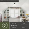 VAXCEL Huntley 12-in W Satin Nickel Farmhouse Schoolhouse Semi Flush Mount Ceiling Light White Glass - 3 of 4
