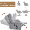 FONTOI Large Size Accent Chair with Dual Side Pockets&Hidden Cup Holders, Recliner Chair with Comfortable Back&Arms, Gray, 36.62"*42.13"*40.56" - 4 of 4
