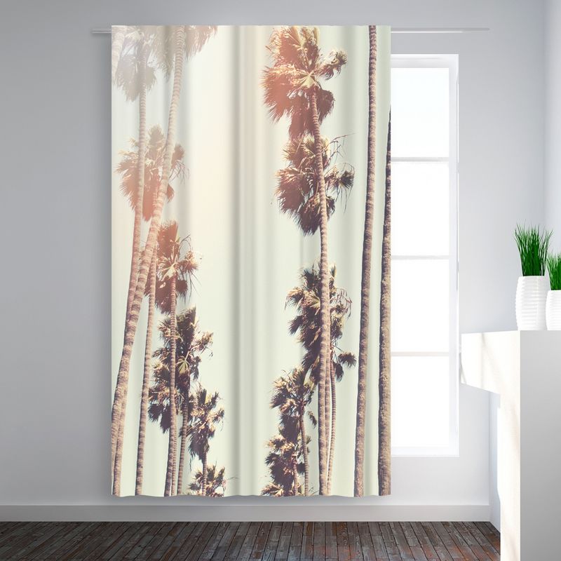 Americanflat Palm by Mina Teslaru Blackout Rod Pocket Single Curtain Panel 50x84, 1 of 3
