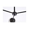 Elegant Lighting Briggs 32 inch pendant in black with white shade - 4 of 4