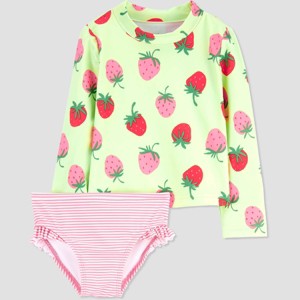 Carter's Just One You®️ Toddler Girls' Long Sleeve Rash Guard Set - 1 of 3