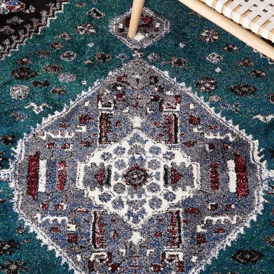 Elysian Shadows Hand-Knotted Round Rug in Black - 59"