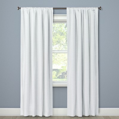 white curtains