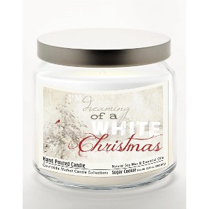 Courtside Market White Christmas Sugar Cookie 12.8oz Soy WaxCandle Glass Jar with Brushed Silver Metal Lid - 1 of 3