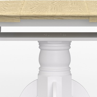 white/natural table + white chairs