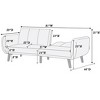 NicBex 81 Inch Loveseat Sofa Modern Upholstered Polyester Fabric Convertible Sofa Bed with Wood Legs for Living Room,Apartment - 3 of 4