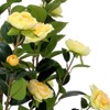 3.28 Feet Camellia Artificial Plants with Planter, Realistic Faux Floral Plant Blooming Tree with 28 Flowers Floor Plants for 100cm - 3 of 4