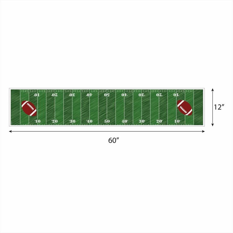 Big Dot of Happiness End Zone - Football - Petite Baby Shower or Birthday Party Paper Table Runner - 12 x 60 inches, 3 of 5