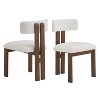 NicBex Modern Upholstered Armless Set of 2 Dining Chairs with Metal Legs,Minimalist Small Office Chairs,Living Room Accent Chairs - 4 of 4