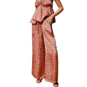 Women's Wide Leg Pull On Pants - DRESS FORUM - 1 of 4