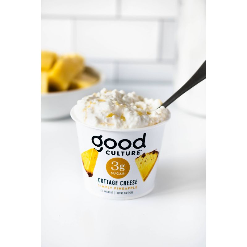 Good Culture Pineapple 3g Sugar Cottage Cheese - 5oz, 3 of 6