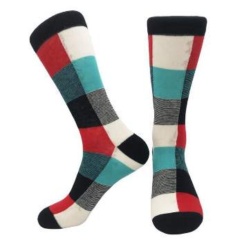 Colorful Plaid Patterned Socks from the Sock Panda (Men's Sizes Adult Large)