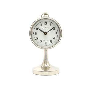 TopComfy Decorative Object Tabletop Globe on Aluminium Tripod Stand for Modern Home Decor, Silver, 5"*4.5"*9" - 1 of 4
