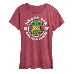 Women's - Garfield - Ready For Shenanigans Short Sleeve Graphic T-Shirt - 1 of 4