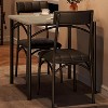 2-Person Dining Set - Square Kitchen Table w/Upholstered Chairs, Space-Saving Table Set for Small Apartments - 3 of 4