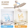 HOMLUX 46" Ceiling Fan with Light & Remote Control & Timer Quiet Fan for Kitchen - 2 of 4