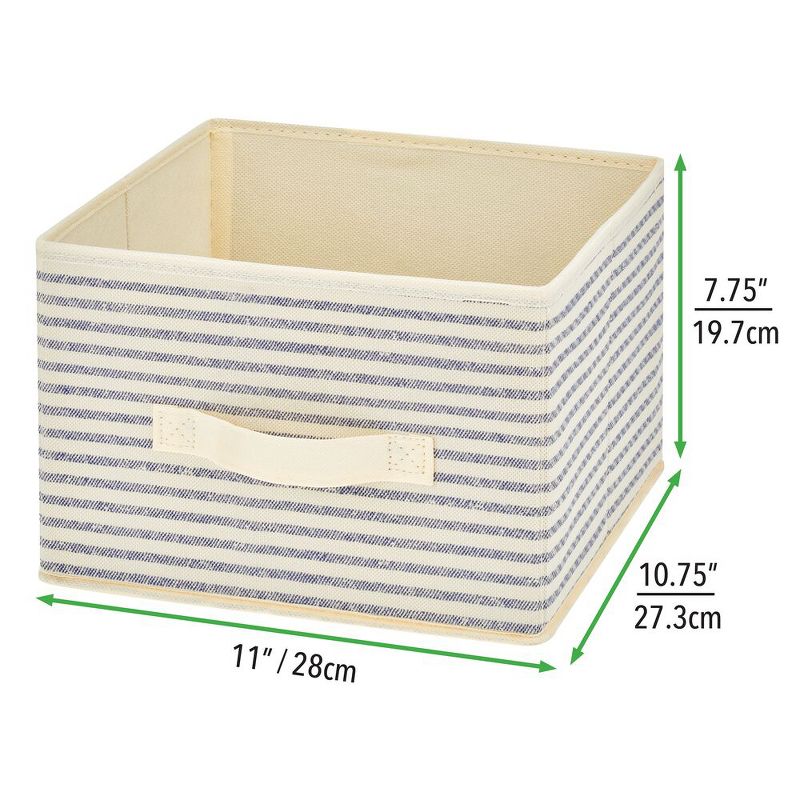 mDesign Soft Fabric Closet Storage Organizer Cube Bin, 10 pack, 4 of 10