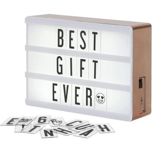 My Cinema Lightbox Micro LED Marquee light box for kids with 100 Letters Rose Gold