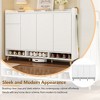 TIRAMISUBEST Sleek and Contemporary Shoe Cabinet with Adjustable Shelves, Minimalist Home Shoe Organizer with Solid Wood Legs, Storage Sideboard - 3 of 4