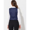 INSPIRE CHIC Women's Vintage Waistcoat Button Up Steampunk Jacquard Sleeveless Suit Vest - 3 of 4