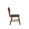 New Classic Furniture,Thea Wood Back Side Chair with Black Seat (Set of 2), Walnut - 3 of 4