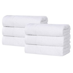 Honeycomb Waffle Border Cotton Medium Weight Towel Set by Blue Nile Mills - 1 of 4