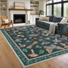 Washable Modern Printed Rug Non Slip Low Pile Rug Soft Contemporary Throw Floor Cover Foldable Indoor Carpet for Living Room Bedroom Playroom Nursery - 2 of 4