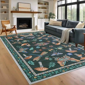 Floral Washable Rug - 1 of 4