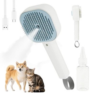 BABYYER 3 in 1 Pet Steam Brush, Auto Cleaning Dog Cat Hair, Removal Comb Rechargeable Cat Grooming Brush for Long and Short Hair - 1 of 4