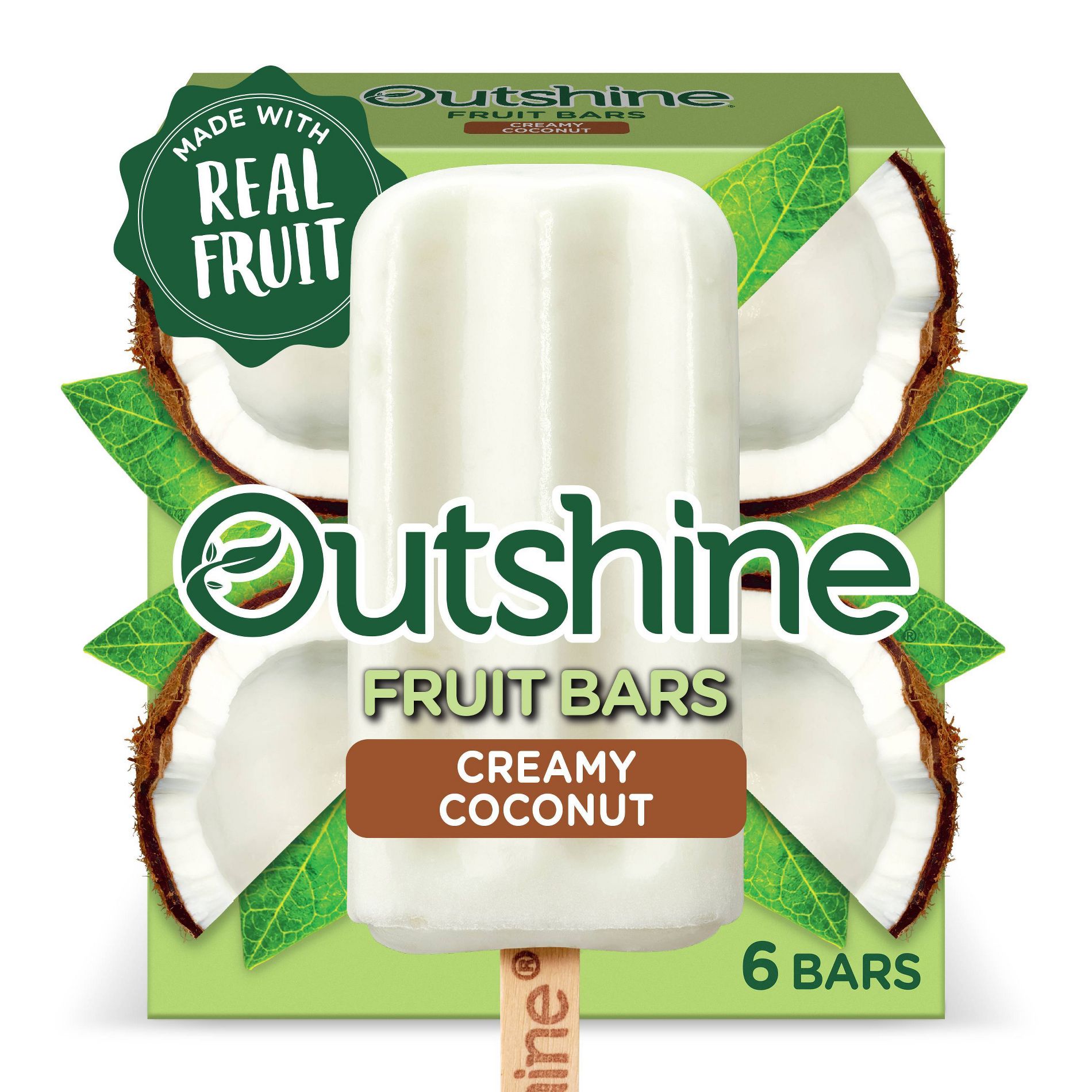 Outshine Coconut Frozen Fruit Bar - 6ct