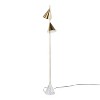 LumiSource Cone 65" Glam Metal Floor Lamp in Brushed Gold Metal with White Faux Marble Metal Base: UL Listed, 2-Cone Shades - 3 of 4