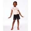 Deux par Deux Girl Organic Cotton Top with Applique Pink with Sparkling Butterfly - 3 of 4
