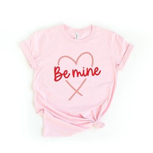 Simply Sage Market Women's Be Mine Heart Colorful Short Sleeve Graphic Tee - 1 of 4