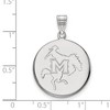 Black Bow Jewelry 10k White Gold McNeese State Cowboys NCAA Large Pendant - 2 of 3