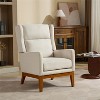 CIPACHO 26.18" Wide Modern Accent Chair,Polyester Blend High Back Reading Chair ,Upholstered Armchair Club Chair,Single Sofa with Wood Legs Beige - 3 of 4