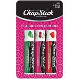 Chapstick Classic Variety Pack Lip Balm - Cherry, Strawberry, & Spearmint - 3ct/0.45oz
