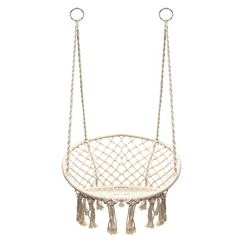 Hanging Rope Chair Off White Sorbus