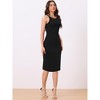Allegra K Women's Bodycon Sleeveless Spaghetti Strap Club Party Cocktail Dress - 3 of 4