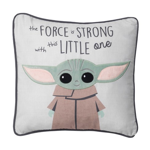 Mandalorian Shaped Cushion Pillow Baby Yoda 