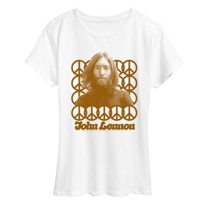 Women's - John Lennon - Lennon Peace Portrait Short Sleeve Graphic T-Shirt - 1 of 4