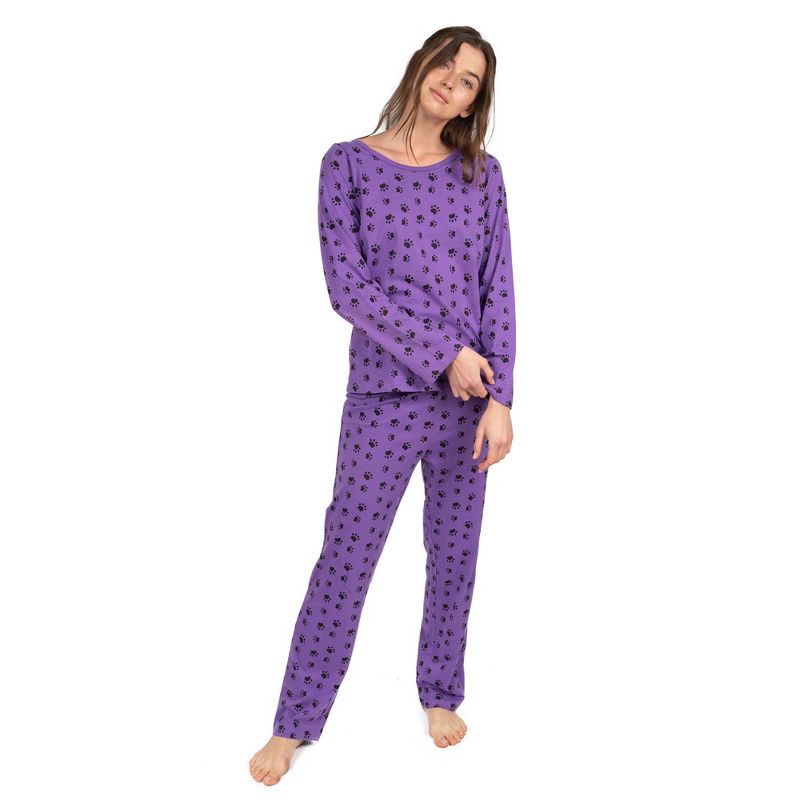 Leveret Womens Two Piece Cotton Comfortable Fit Pajamas, 1 of 4