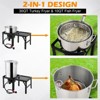 Winado 30QT Turkey Fryer and 10QT Fish Fryer Kit with Propane Stove and Foldable Side Table - 3 of 4