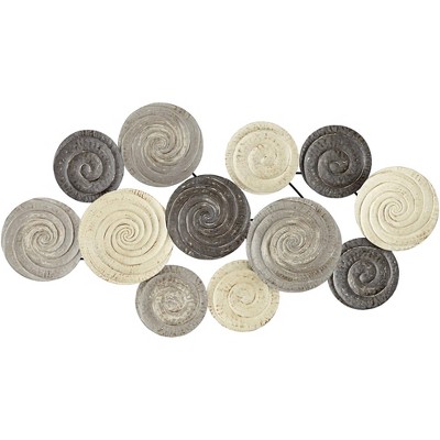 Newhill Designs Spiral Circles 49 1/2" Wide Painted Metal Wall Art