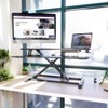 Mount-It! Standing Desk Converter | Height Adjustment from 4.3" to 19.9" | 37 Lbs. Weight Capacity | Black - 2 of 4